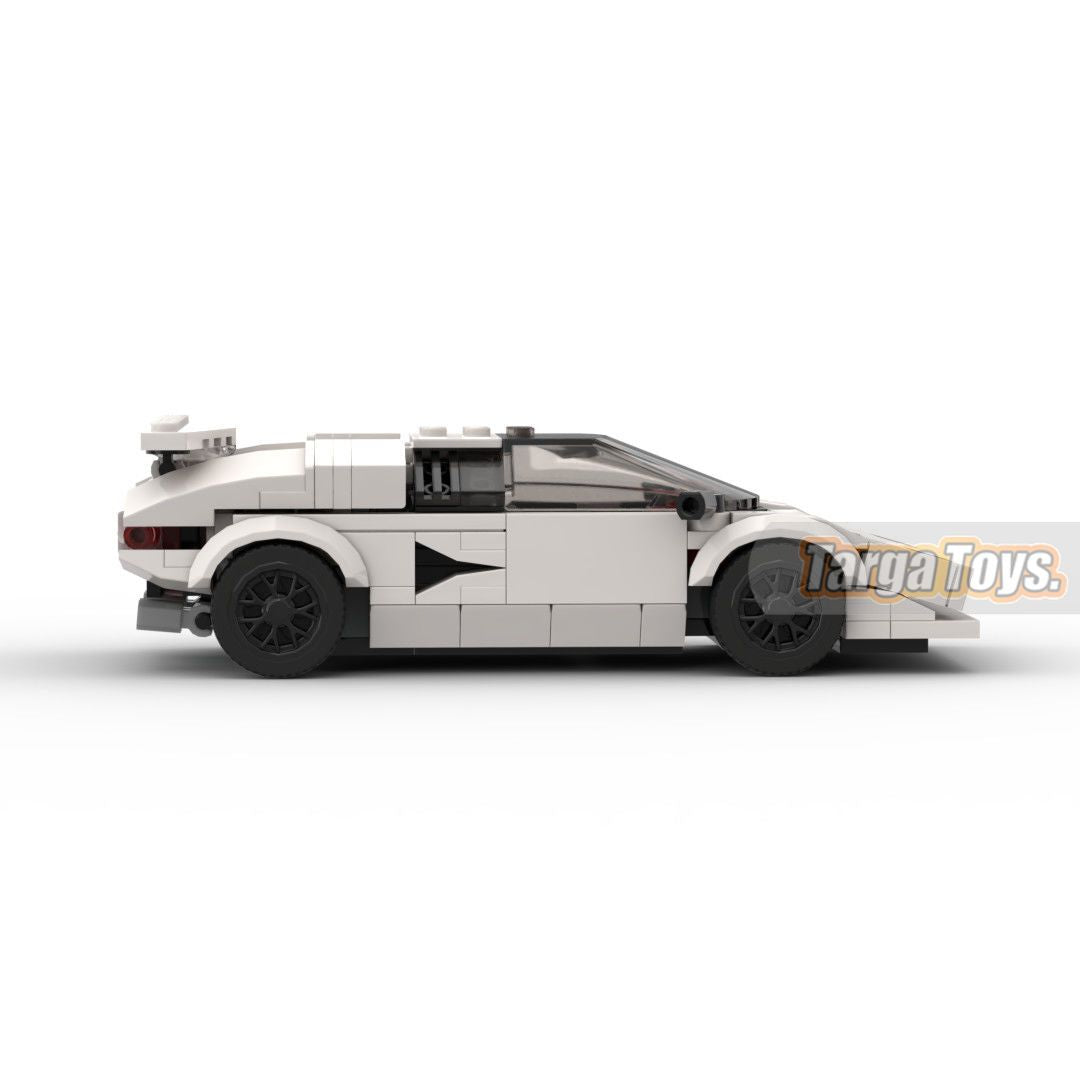 Lamborghini Countach made from lego building blocks