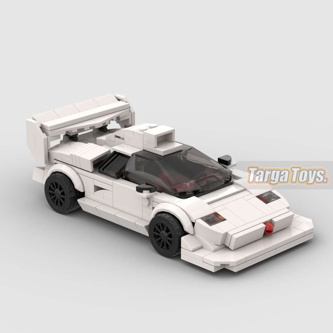 Lamborghini Countach Pike's Peak made from lego building blocks