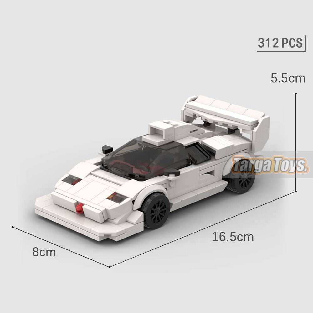 Lamborghini Countach Pike's Peak made from lego building blocks