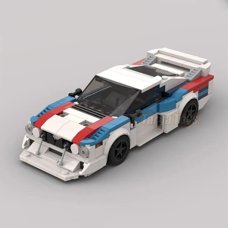 Lancia Beta Montecarlo Turbo Martini made from lego building blocks