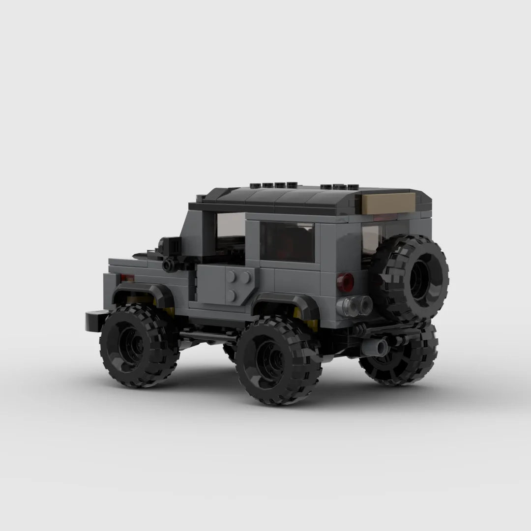 Land Rover Defender II made from lego building blocks