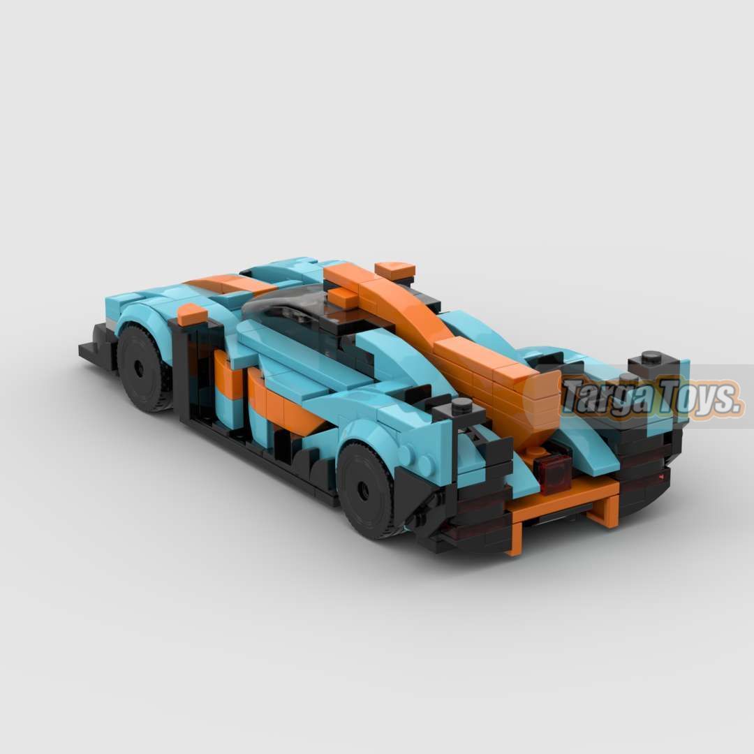 Le Mans 24 Racing car Gulf Edition made from lego building blocks