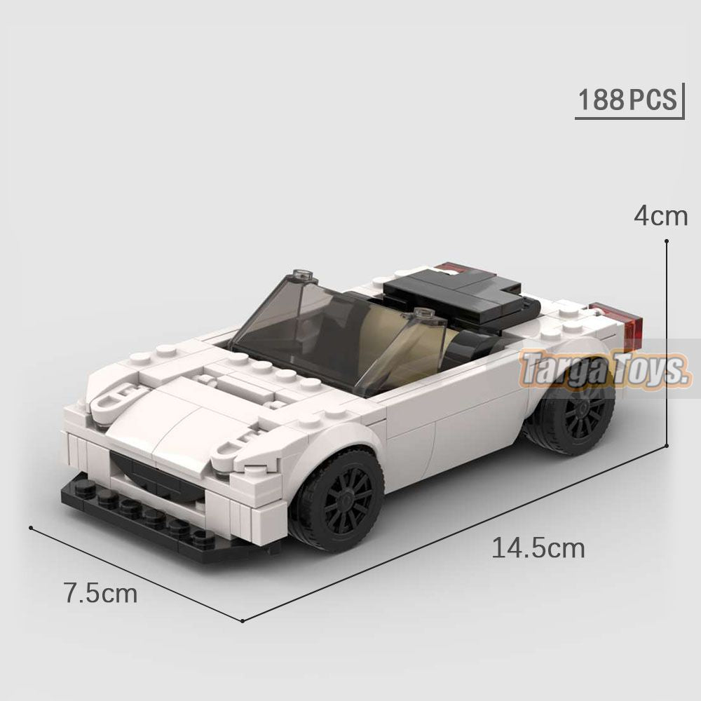 Mazda MX-5 Miata Convertible made from lego building blocks