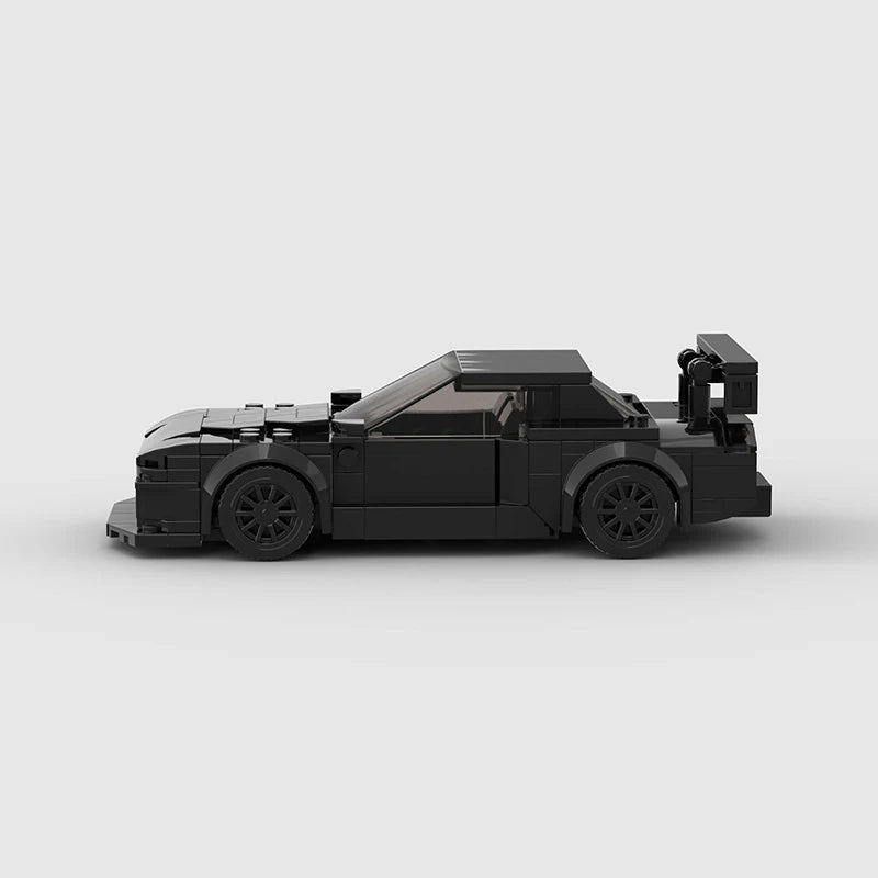 Mazda RX-7 Black Edition made from lego building blocks