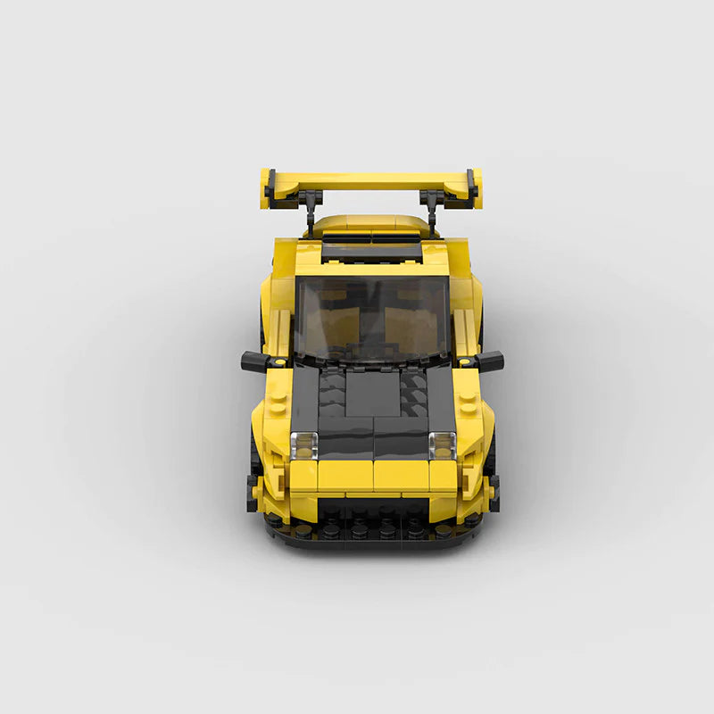 Mazda RX-7 FD Yellow made from lego building blocks