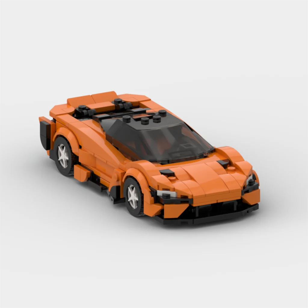 McLaren 765lt made from lego building blocks