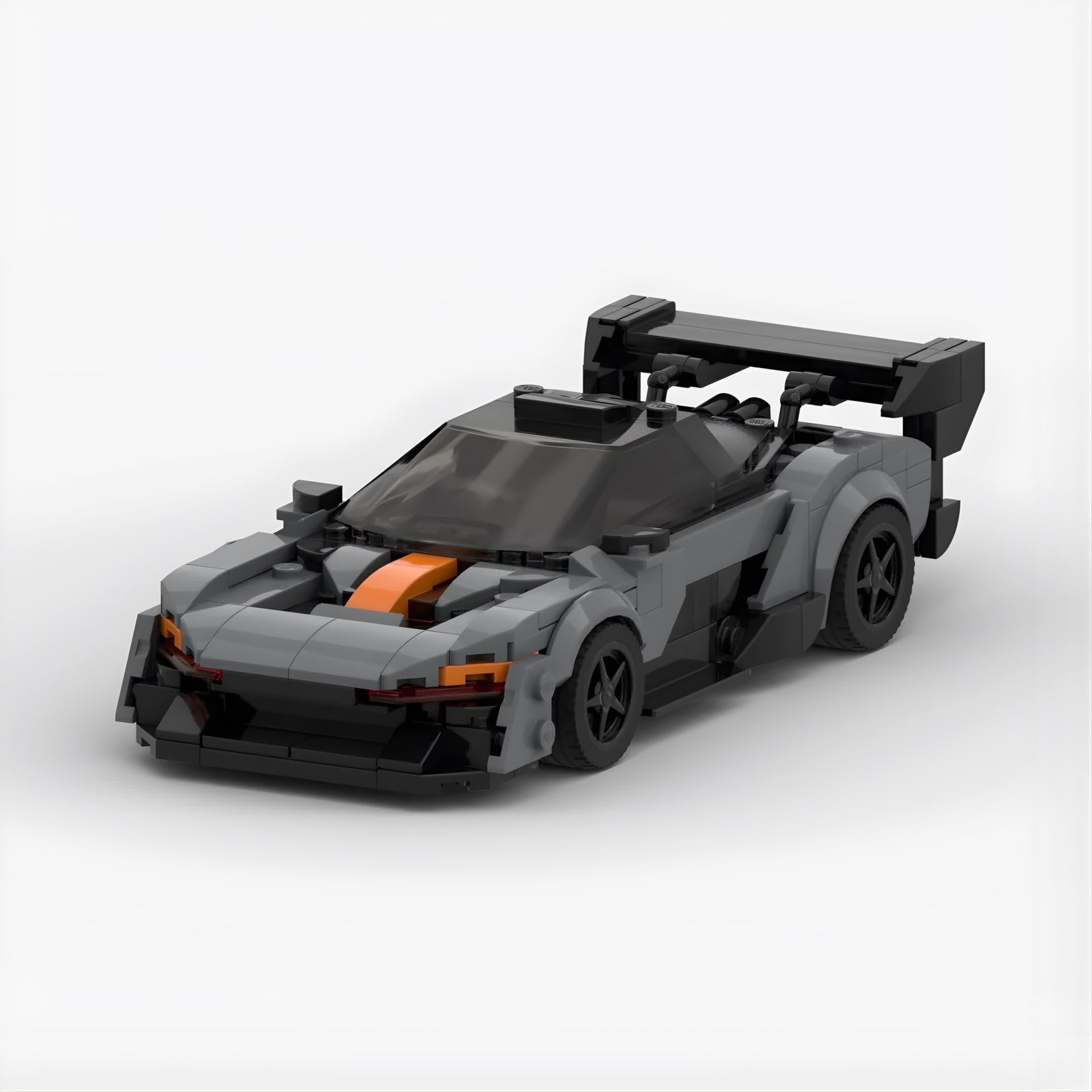 McLaren Senna GTR Grey made from lego building blocks