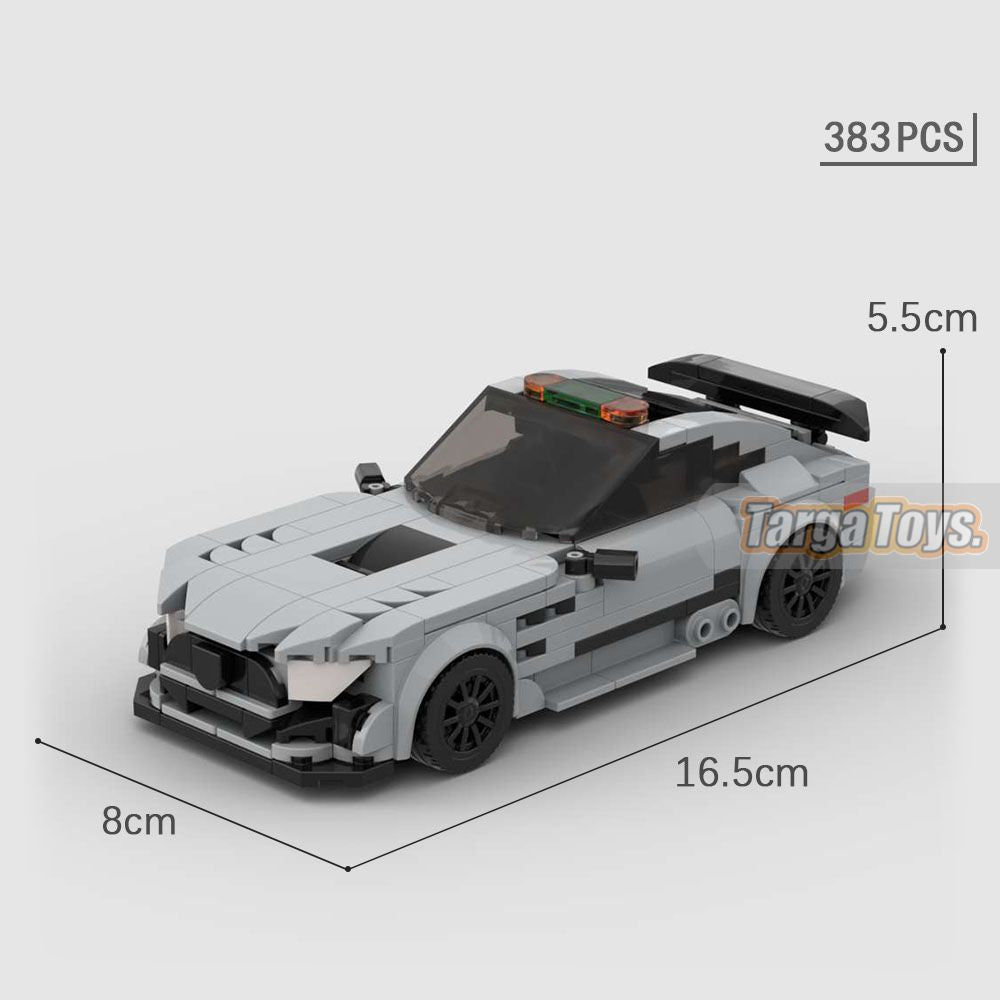 Mercedes AMG GTR Safety Car made from lego building blocks