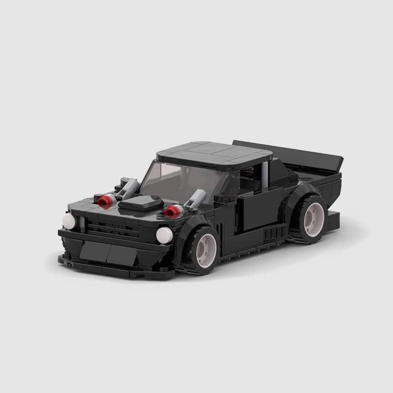 Mustang Ken Block Hoonicorn made from lego building blocks