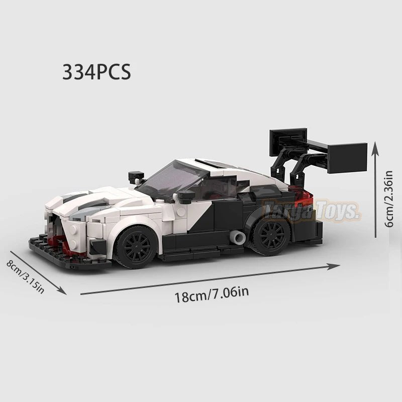 Nissan 370z Time Attack made from lego building blocks