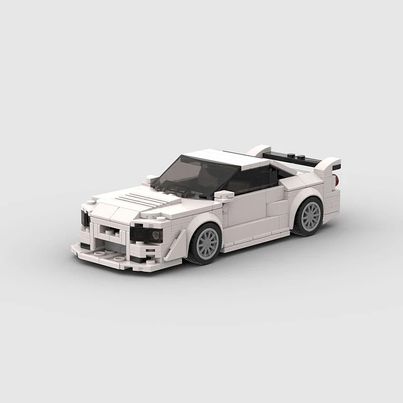 Image of Nissan Skyline GT-R R34 - Lego Building Blocks by Targa Toys