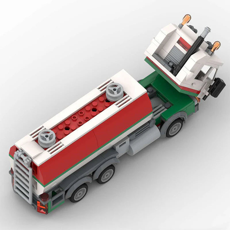 Oil Truck made from lego building blocks