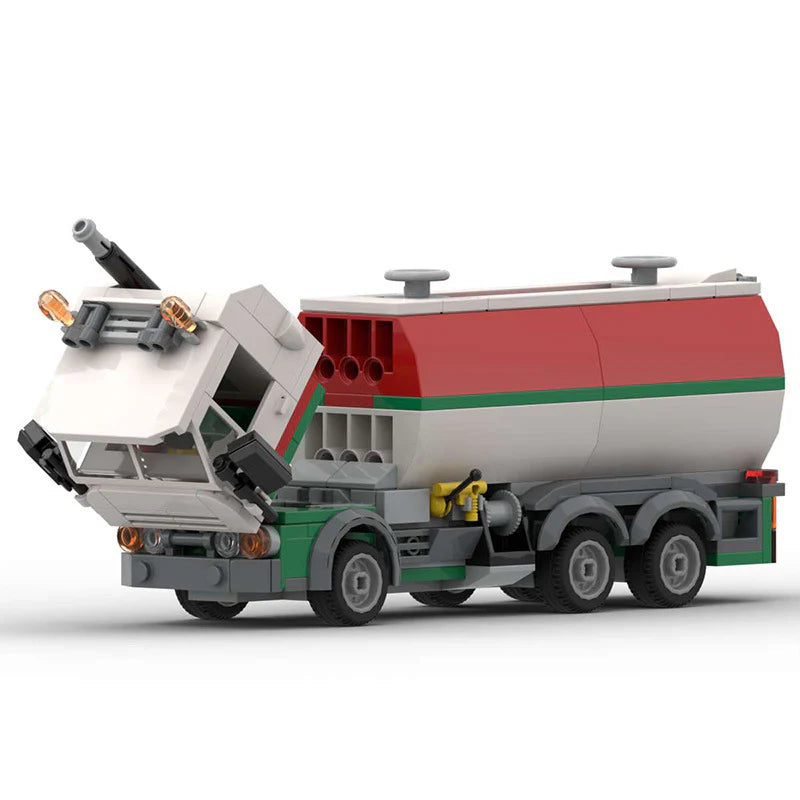 Oil Truck made from lego building blocks