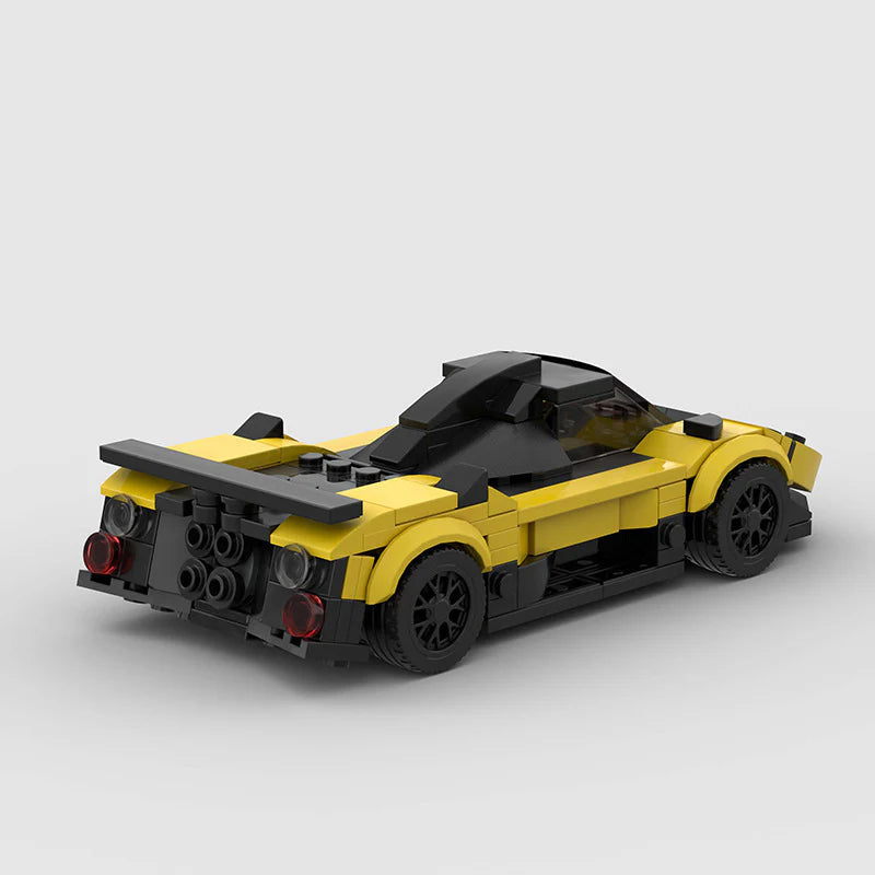 Pagani Zonda Cinque Roadster made from lego building blocks