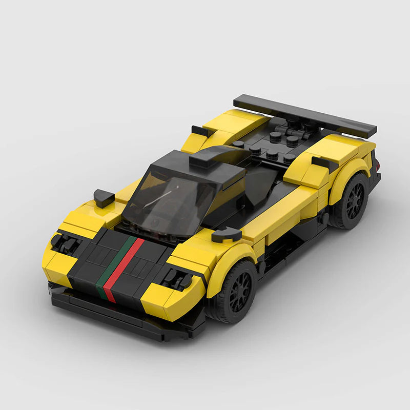 Pagani Zonda Cinque Roadster made from lego building blocks