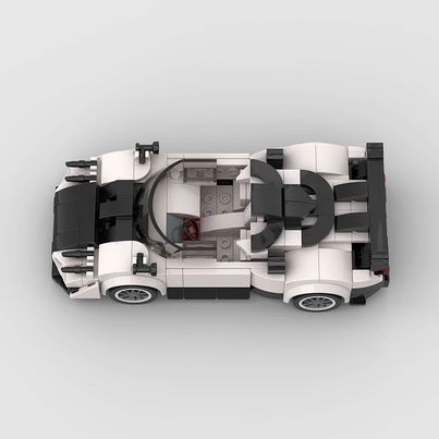 Pagani Zonda Roadster made from lego building blocks