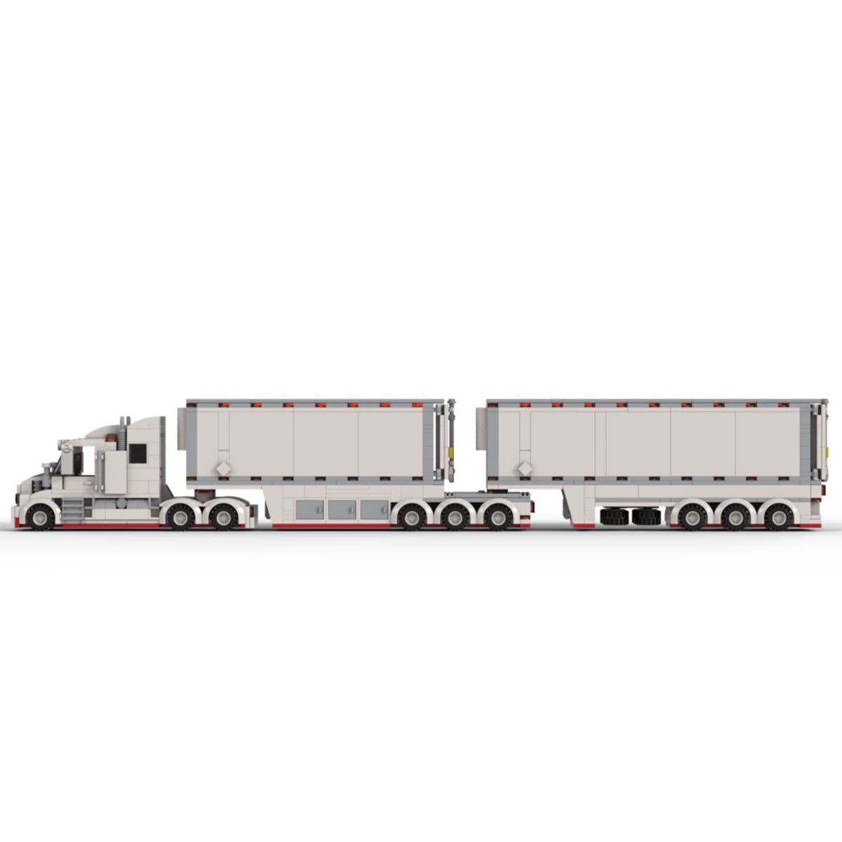 Image of Peterbilt Refrigerated B Double Truck - Lego Building Blocks by Targa Toys