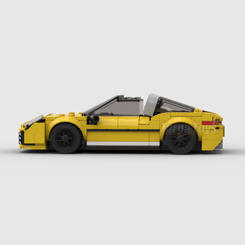 Porsche 911 992 Targa made from lego building blocks