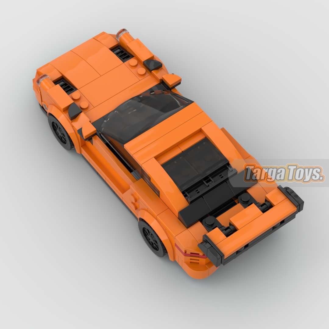 Porsche 911 GT3 RS made from lego building blocks