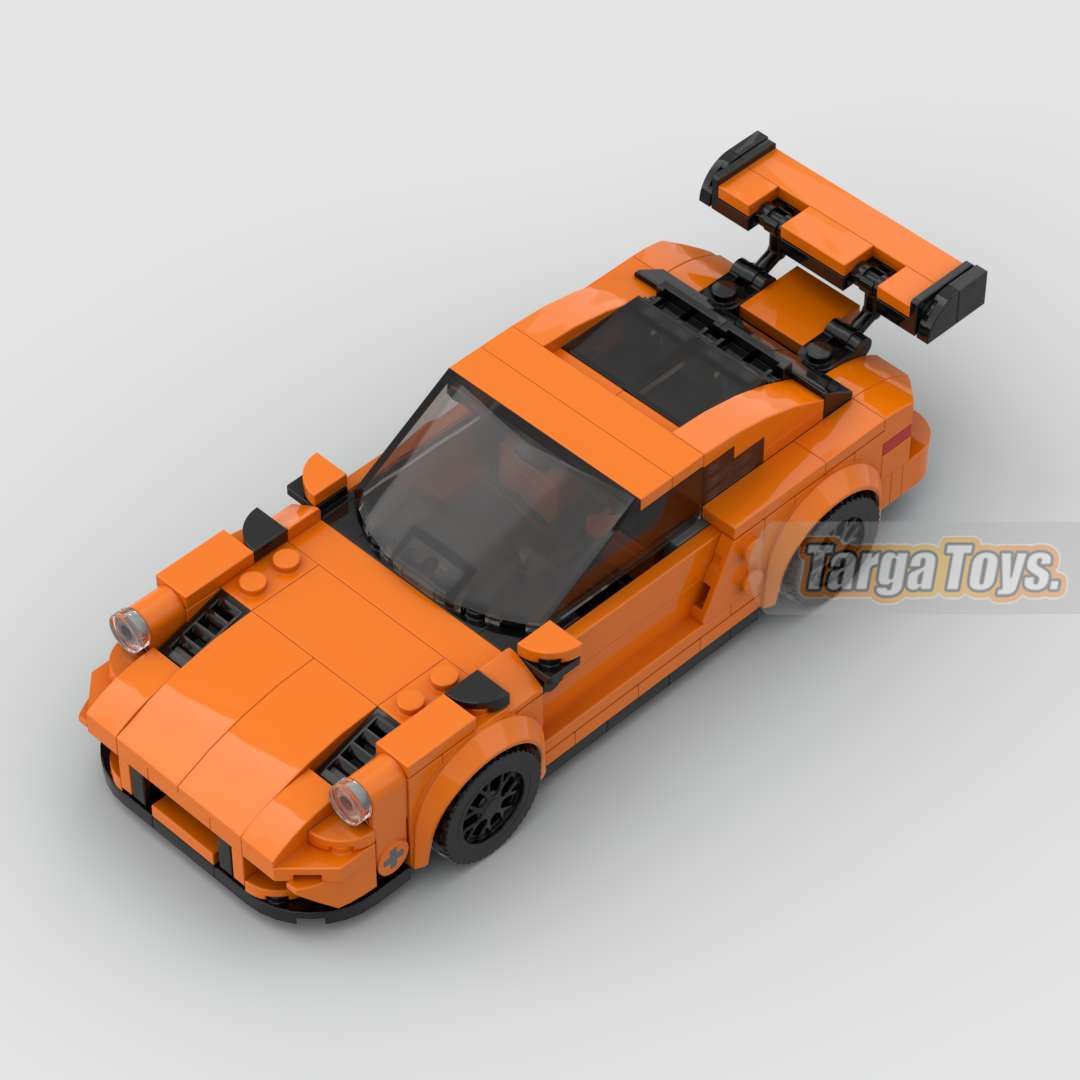 Porsche 911 GT3 RS made from lego building blocks