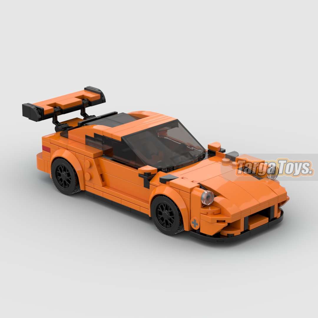 Porsche 911 GT3 RS made from lego building blocks