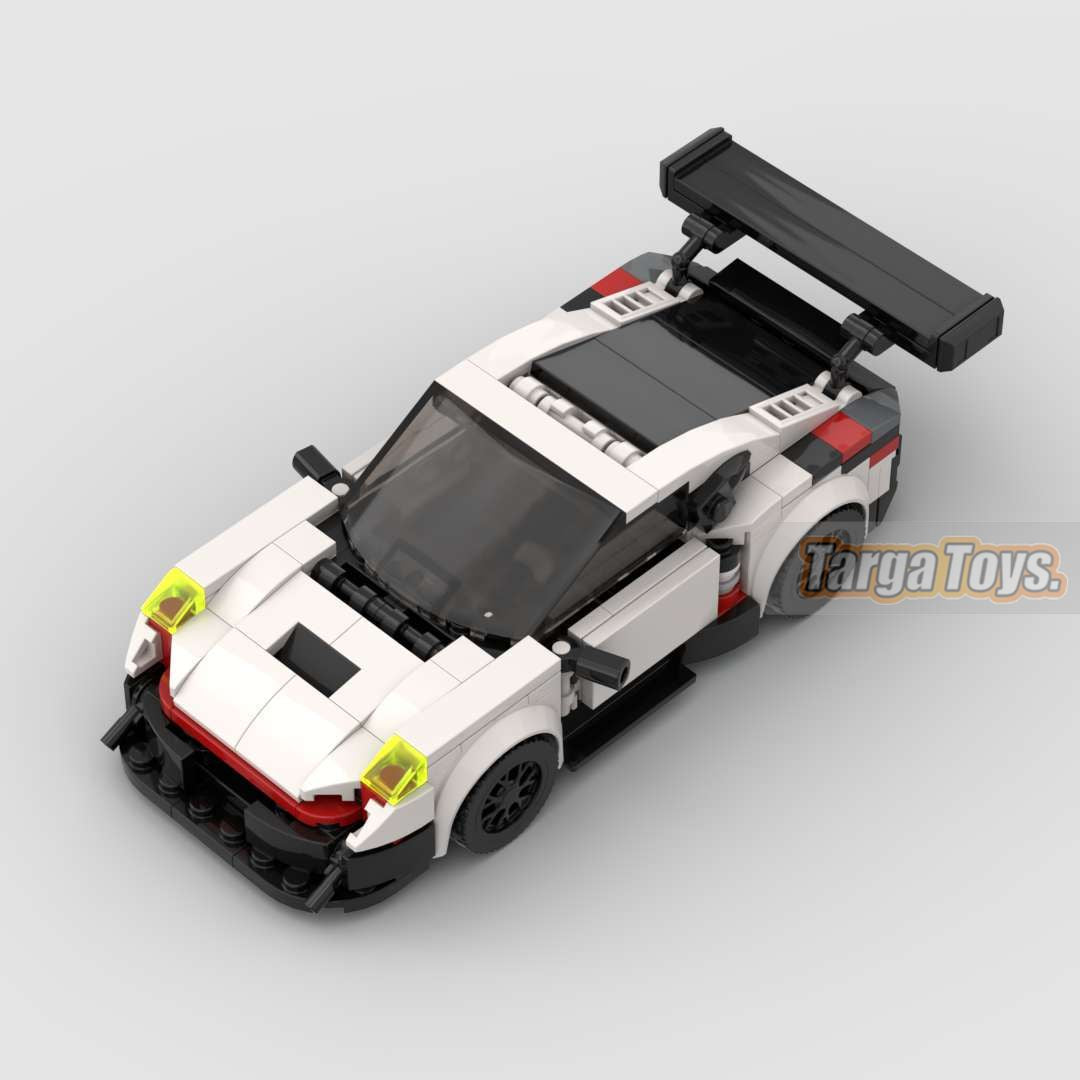 Porsche 911 GT3 RSR made from lego building blocks