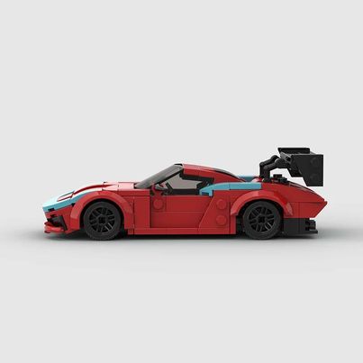 Porsche 935 made from lego building blocks