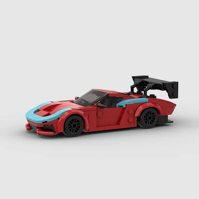 Porsche 935 made from lego building blocks