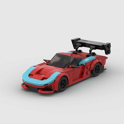 Porsche 935 made from lego building blocks