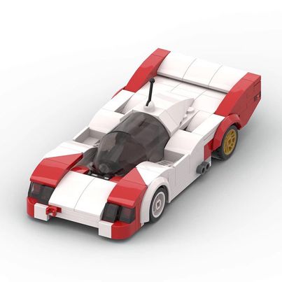 Porsche 956 Le Mans 1983 made from lego building blocks