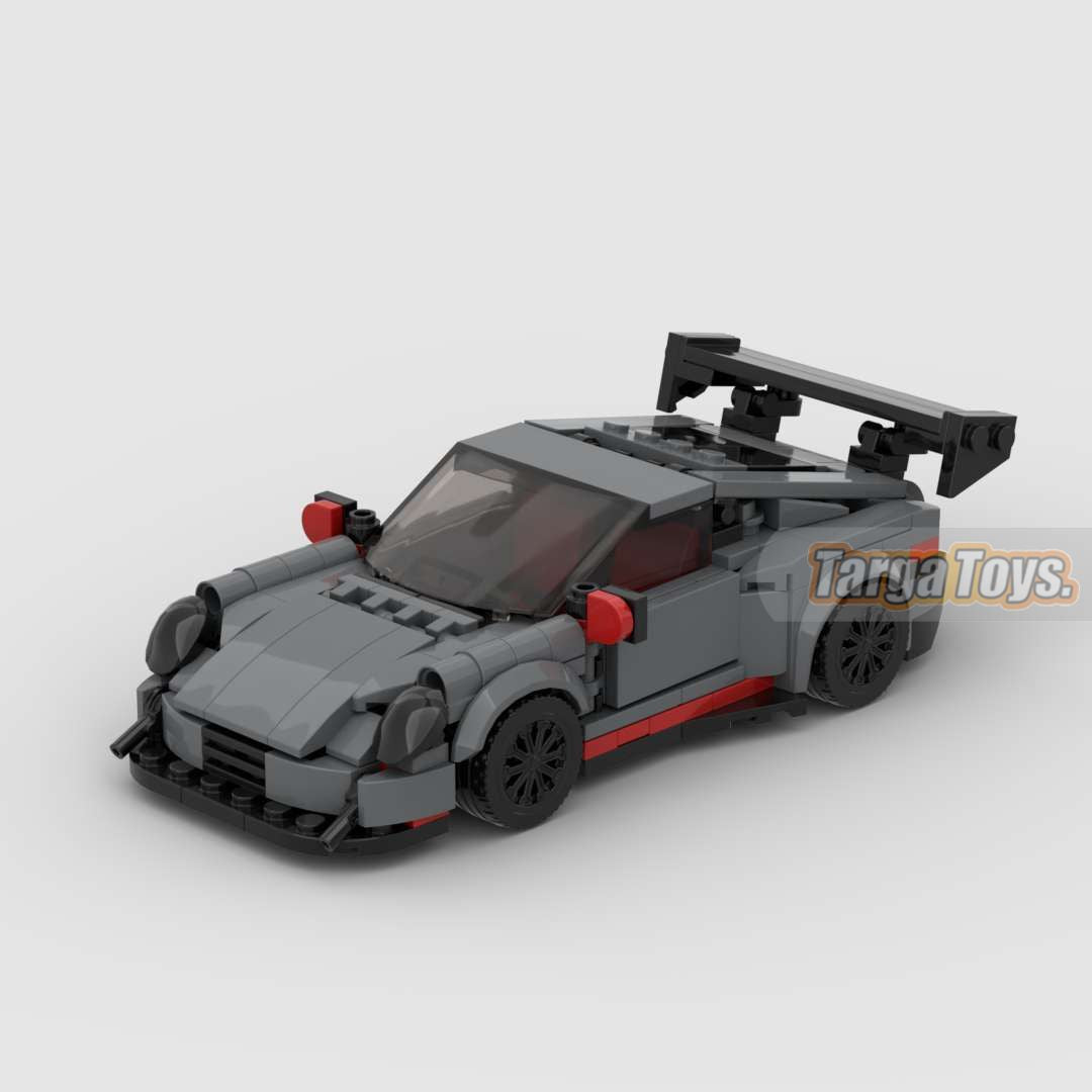 Porsche GT3 RS Grey Edition made from lego building blocks