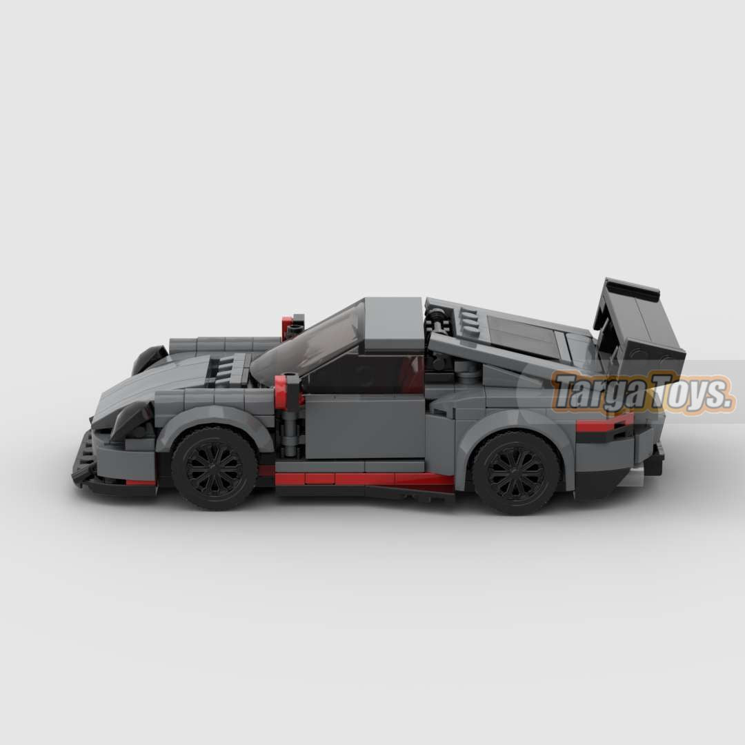 Porsche GT3 RS Grey Edition made from lego building blocks