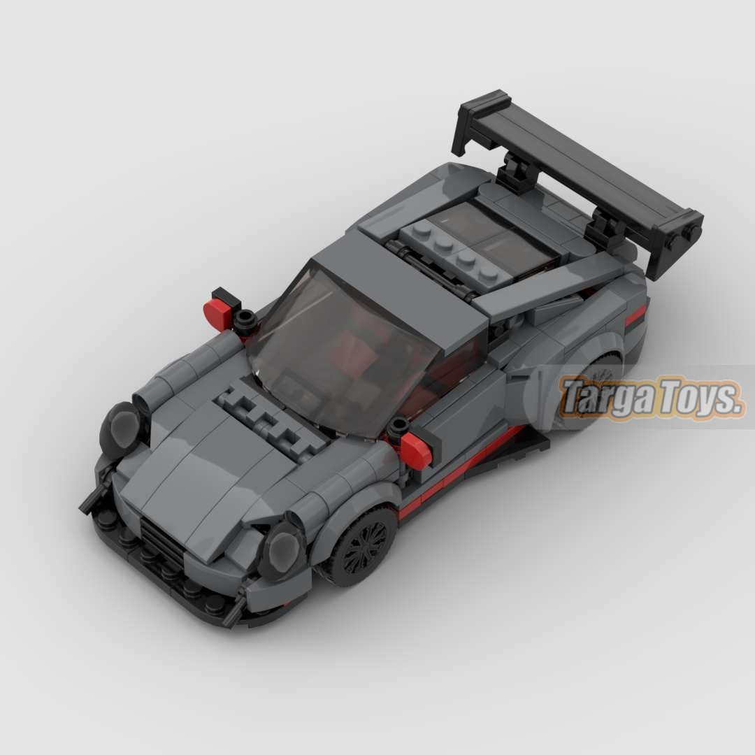 Porsche GT3 RS Grey Edition made from lego building blocks