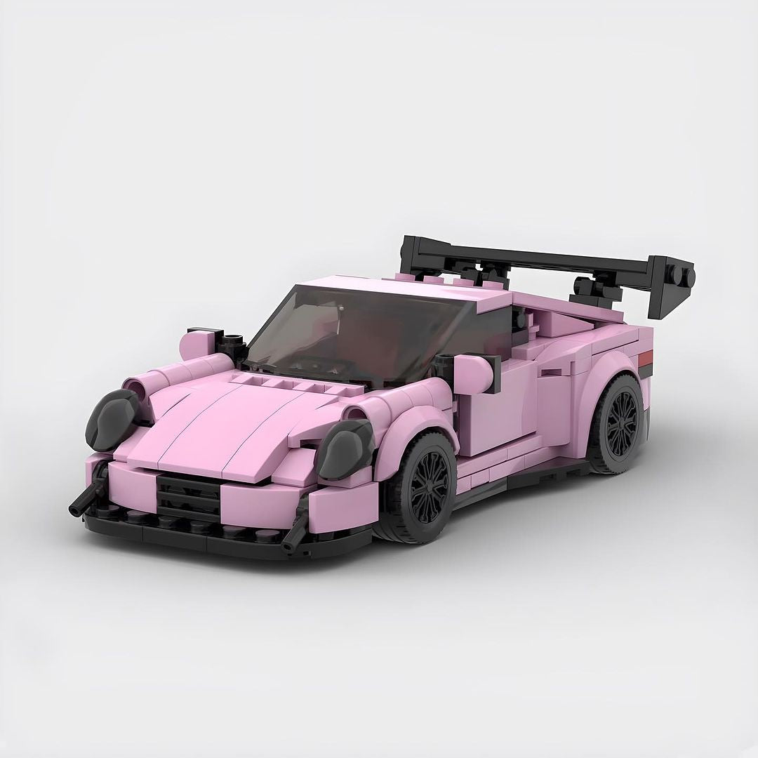 Image of Porsche GT3 RS Pink Edition - Lego Building Blocks by Targa Toys