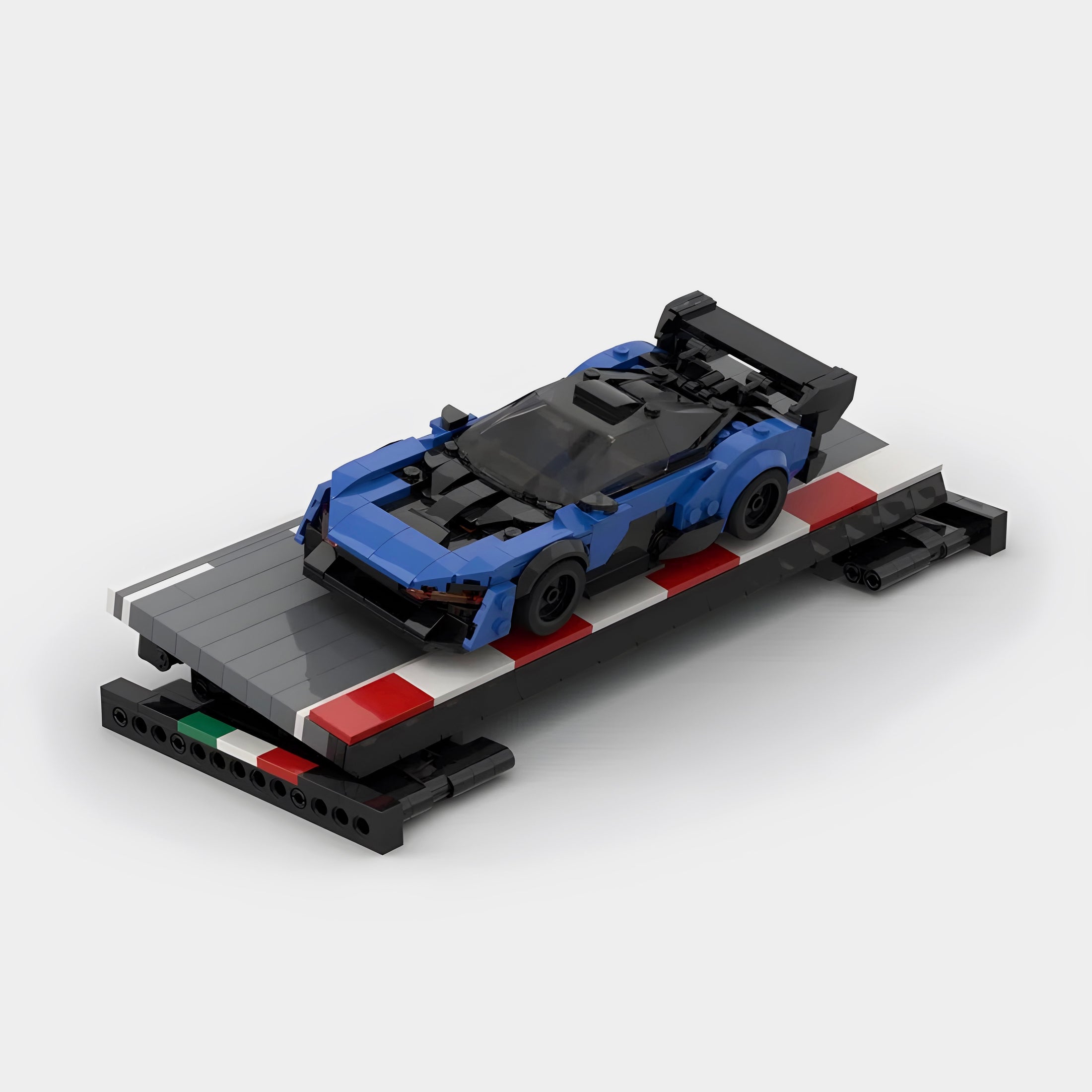 Image of Race Track Car Display - Lego Building Blocks by Targa Toys