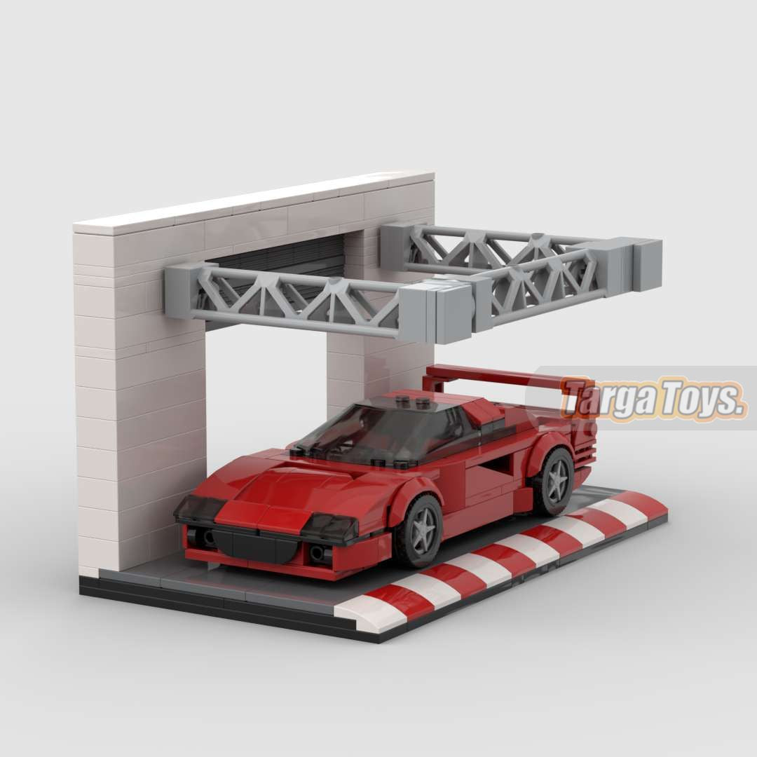 Image of Racing Pit Lane Display - Lego Building Blocks by Targa Toys