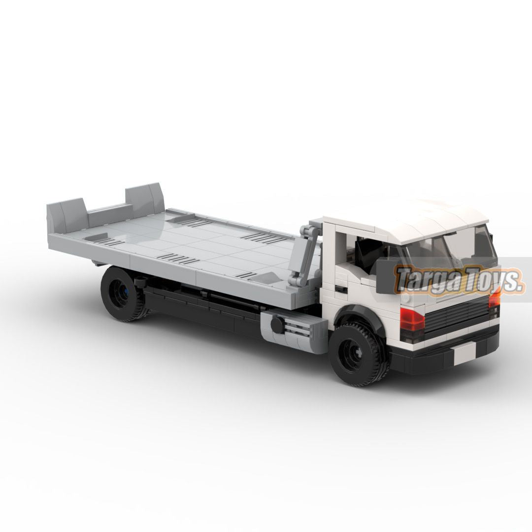 Rescue Flatbed Trailer made from lego building blocks