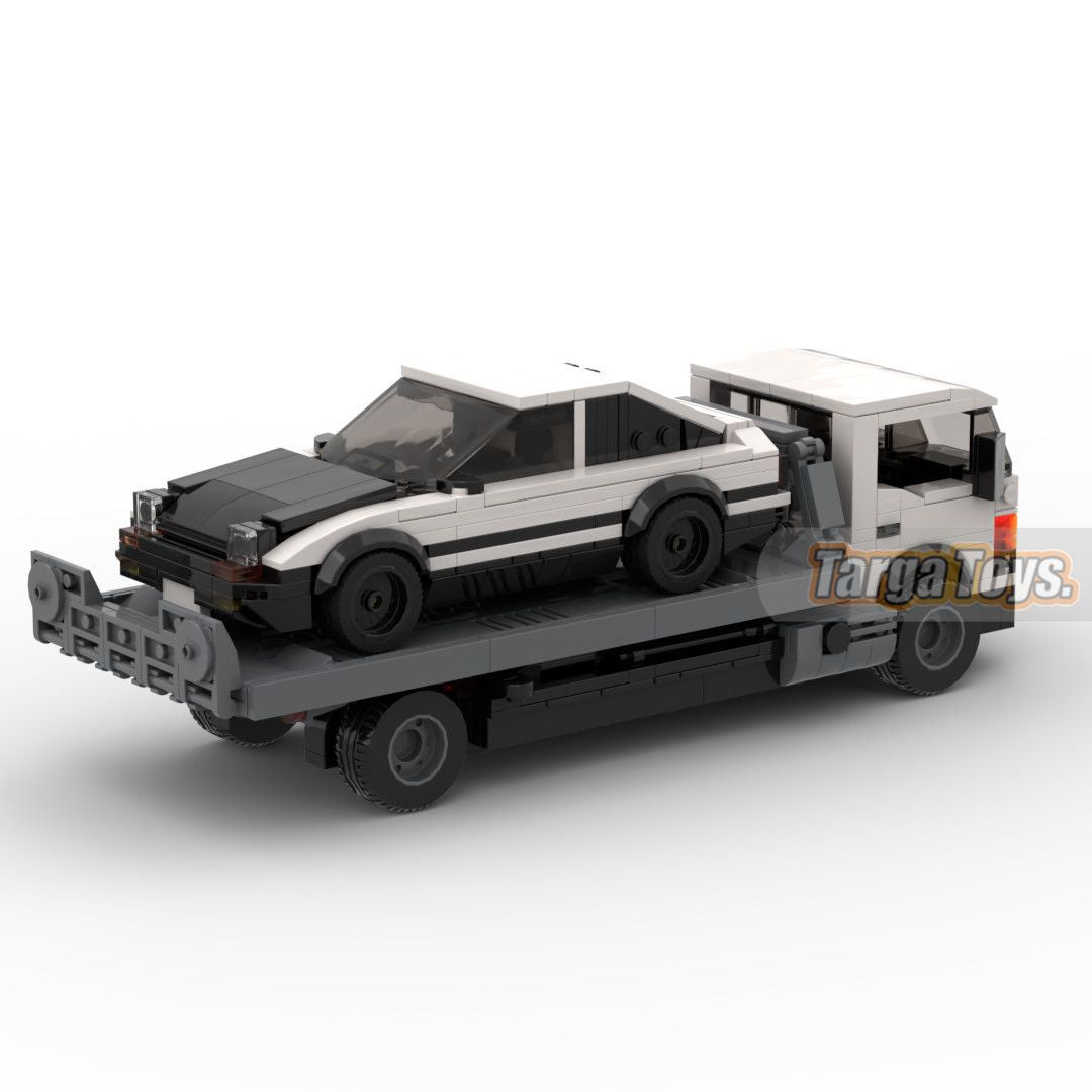 Rescue Flatbed Trailer made from lego building blocks