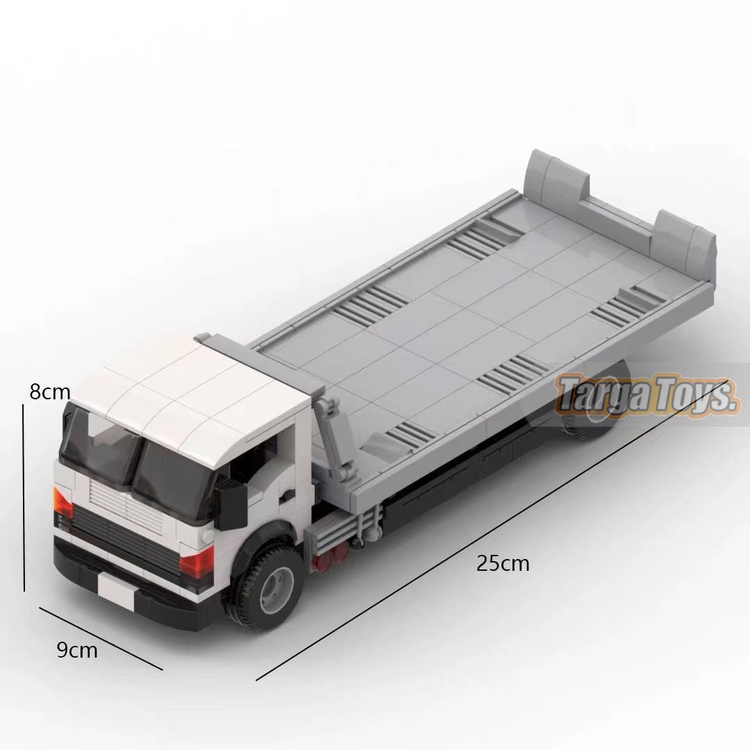 Rescue Flatbed Trailer made from lego building blocks