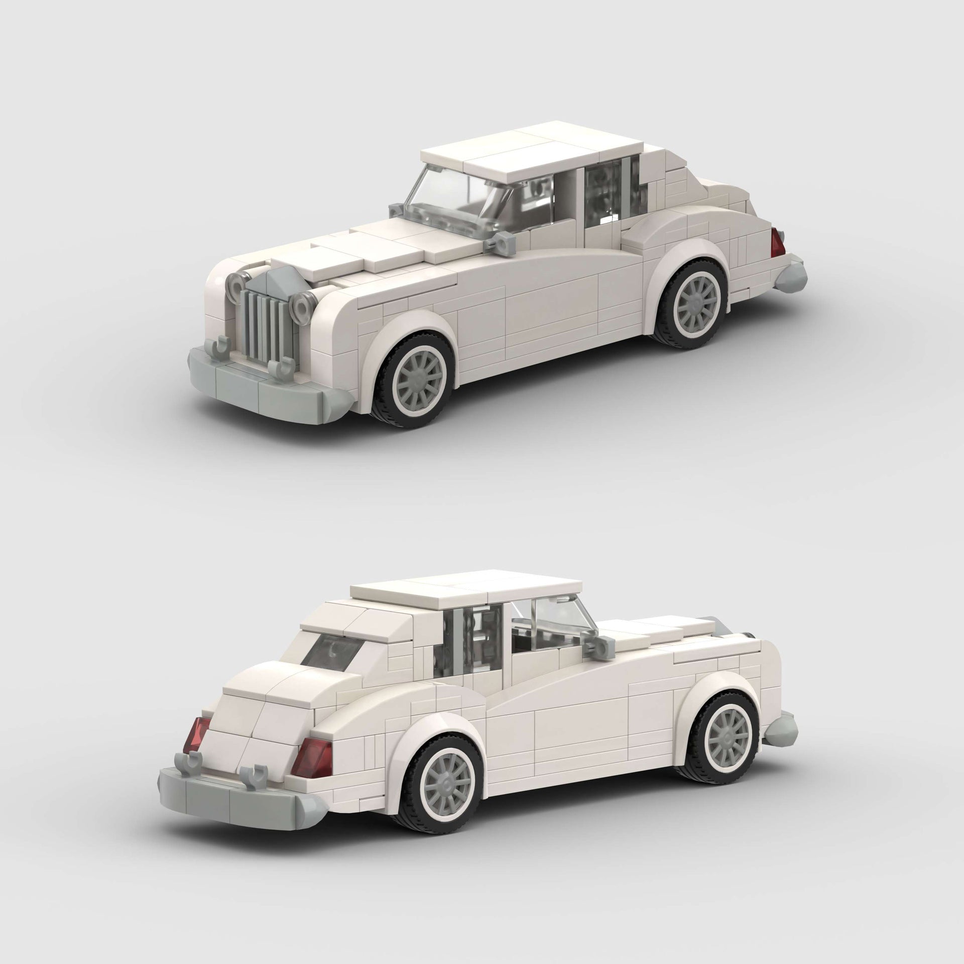 Rolls Royce Silver Cloud made from lego building blocks