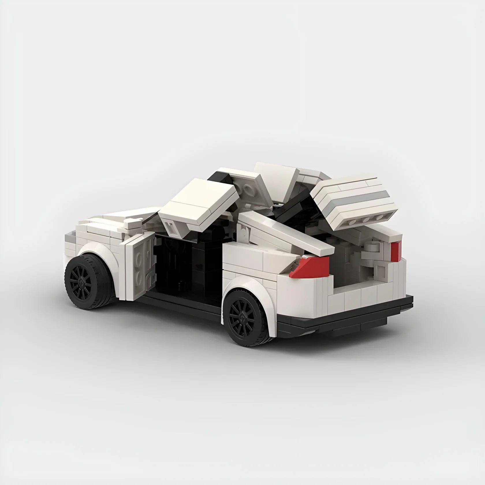 Tesla Model X made from lego building blocks