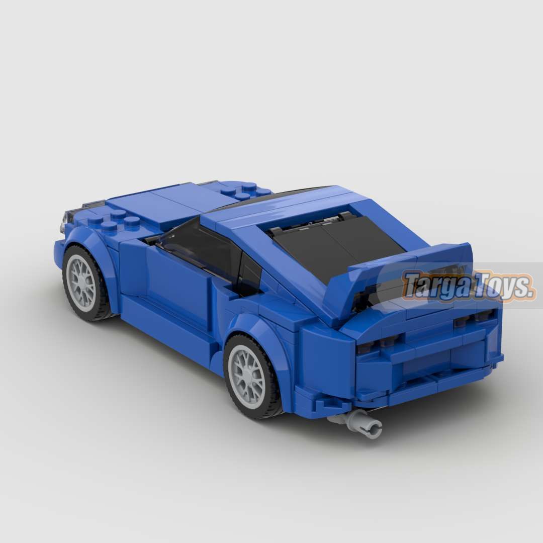 Toyota Supra MK4 Blue made from lego building blocks