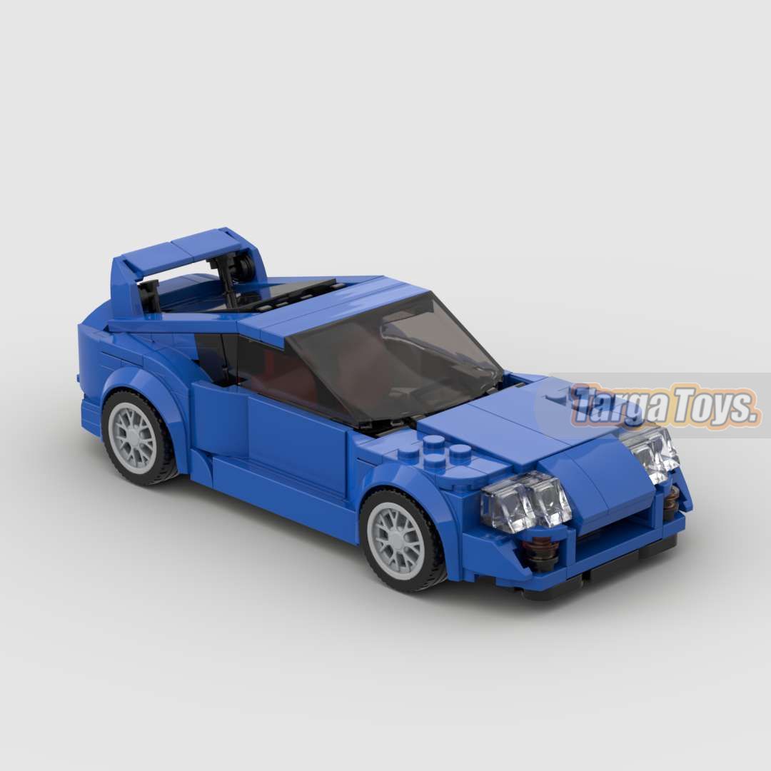 Toyota Supra MK4 Blue made from lego building blocks