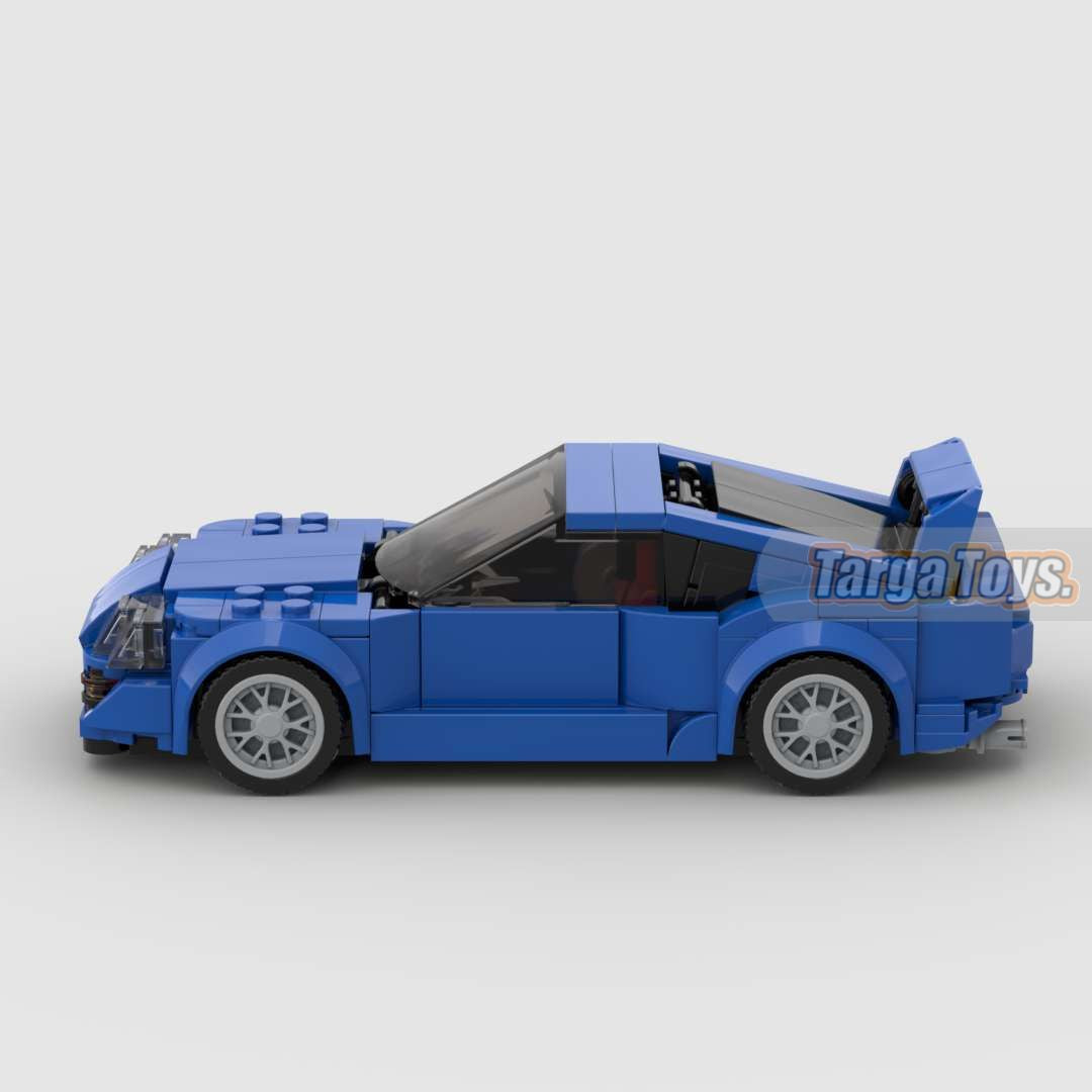 Toyota Supra MK4 Blue made from lego building blocks