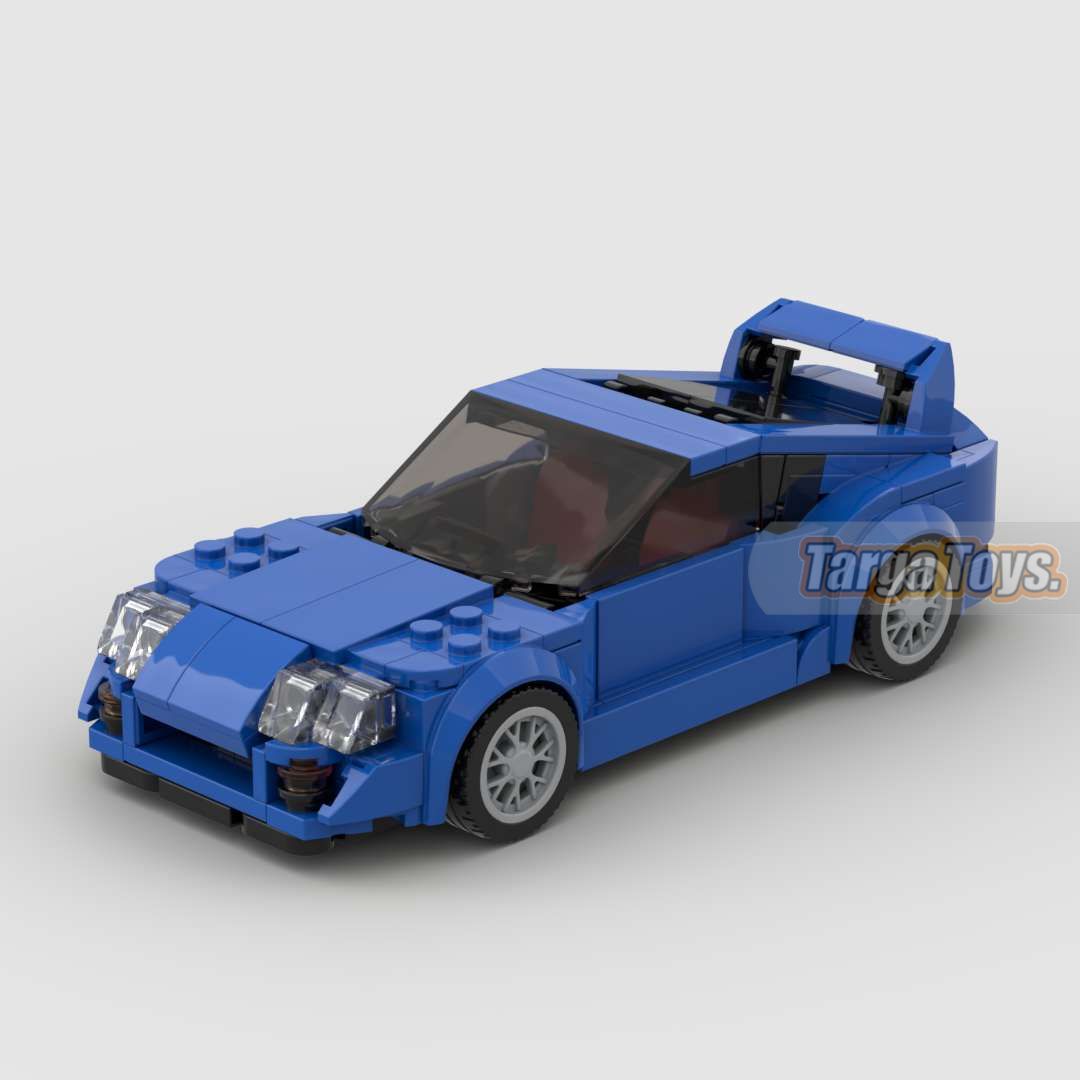 Image of Toyota Supra MK4 Blue - Lego Building Blocks by Targa Toys