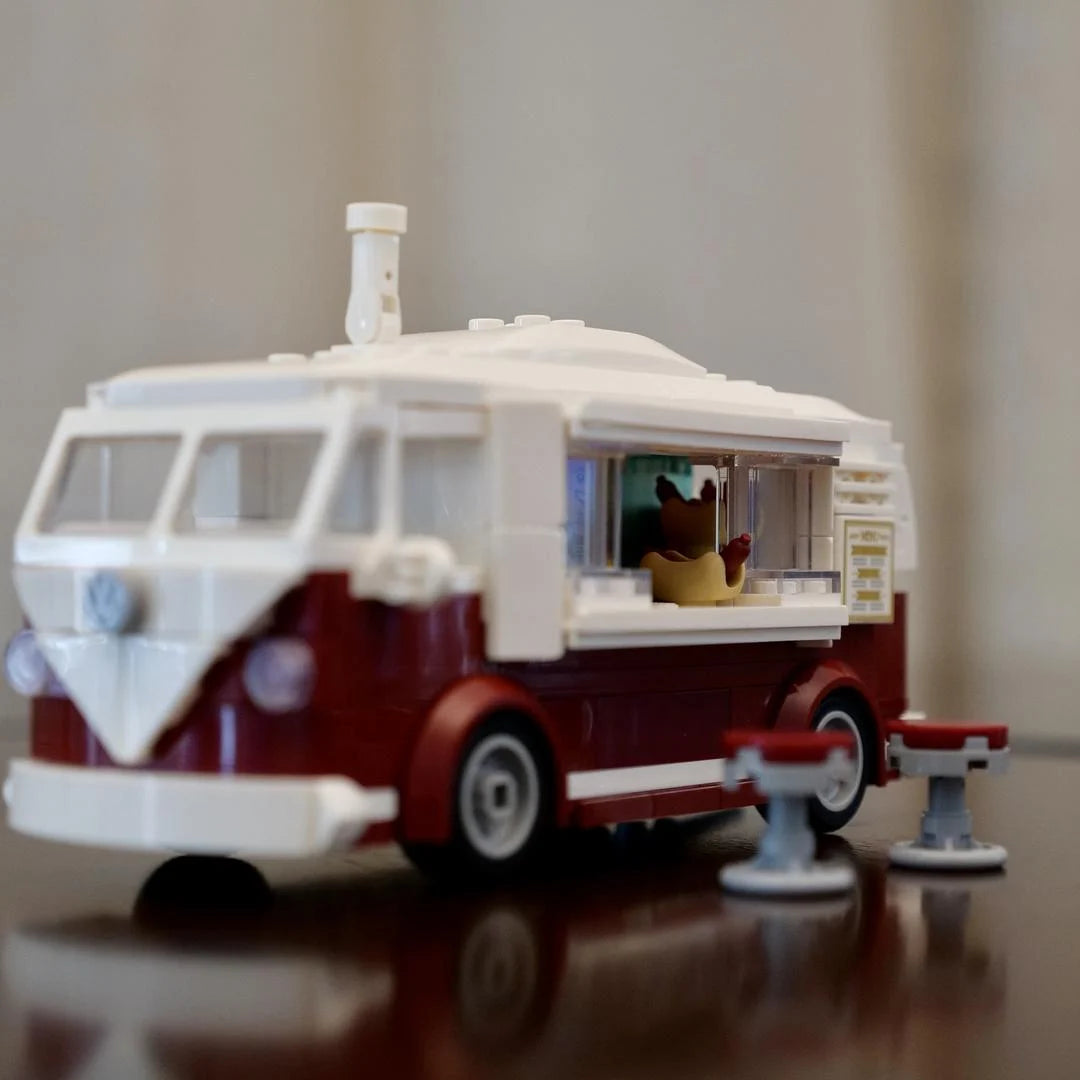 Image of Volkswagen Hot Dog Truck - Lego Building Blocks by Targa Toys