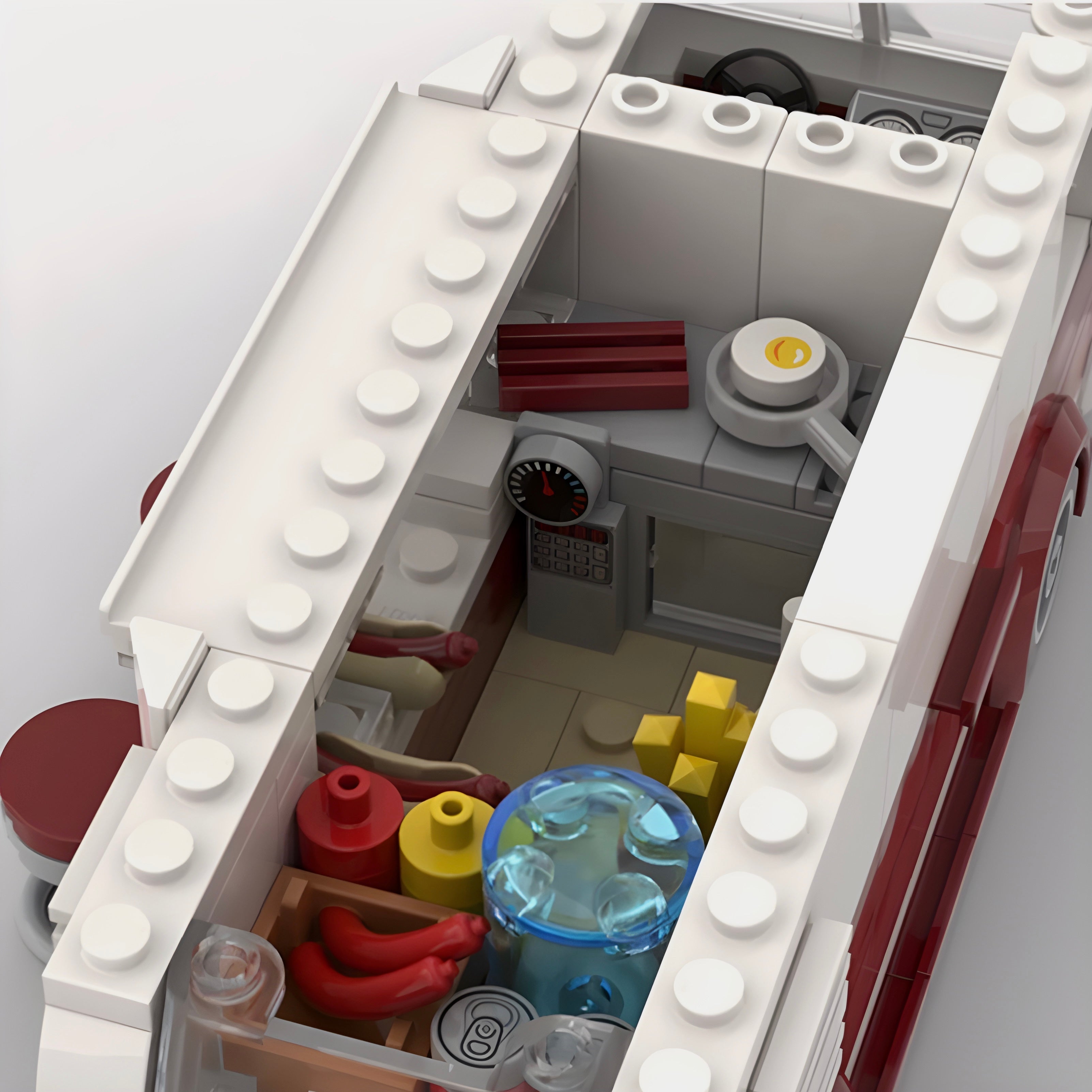 Image of Volkswagen Hot Dog Truck - Lego Building Blocks by Targa Toys