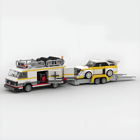 Audi Sport Quattro Transporter Block Set - Lego Compatible | Targa Toys