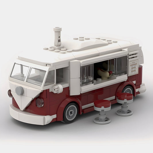 Volkswagen Hot Dog Truck made from lego building blocks